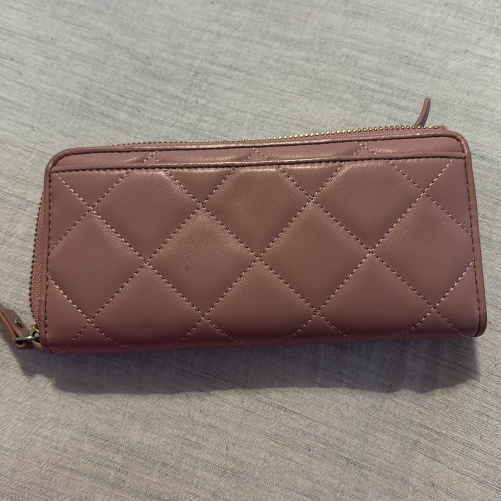 Used Kate Spade Rose pink large wallet - Picture 2 of 6